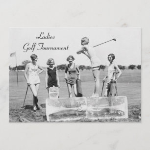 Damen-Golfen auf dem Eis! Golfturnier-Einladungen Einladung