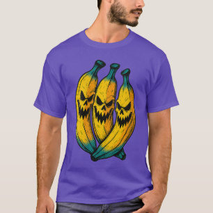 Damen Grusel-Bananen Tropisches Obst Sommer Hallow T-Shirt