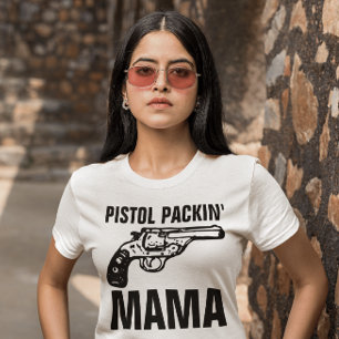 Damen GUN T-Shirts, PISTOL PACKIN' MAMA Tri-Blend Shirt