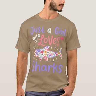 Damen Hai nur ein Mädchen, das Haie Liebe Geschenk T-Shirt