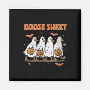 Damen Halloween Herbst Gans Blatt Geist Floral Her Magnet