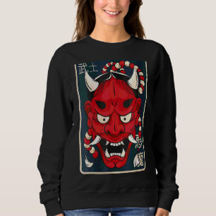 Damen Hannya Maske Japanische Demomaske Sweatshirt