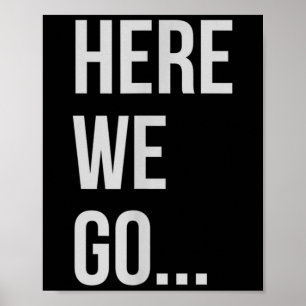 Damen Here We Go Xl Heather Blau  Poster