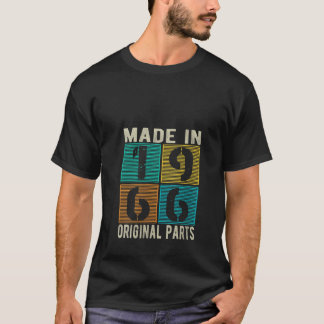 Damen Hergestellt 1966 Vintage Retro Originalteile T-Shirt