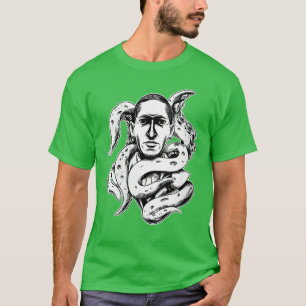 Damen HP LOVECRAFT CTHULHUENTACLES VINTAGE HORROR T-Shirt