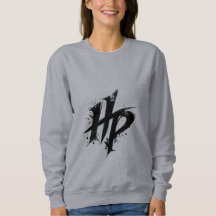 Damen-HP-Monogramm-Graphic-Gray-Sweatshirt mit Dis