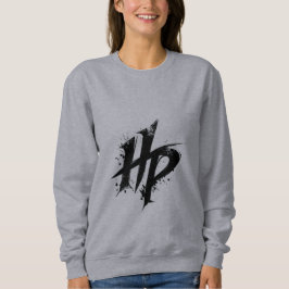 Damen-HP-Monogramm-Graphic-Gray-Sweatshirt mit Dis Sweatshirt
