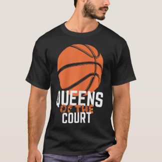 Damen im Gericht - Frauen Mädchen Basketba T-Shirt