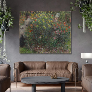 Damen in Blumen Monet 1875 Leinwanddruck