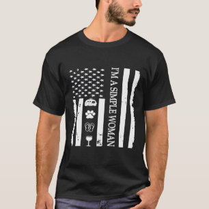 Damen in einer einfachen Liebe Drehtest Flop Hunde T-Shirt