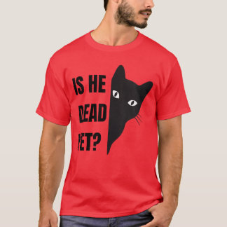 Damen isHeVintageDeadYet Katze VNeck Junge T-Shirt