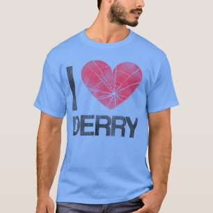 Damen It I Heart Derry Stephen King Horror V-Aussc T-Shirt