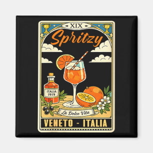 Damen Italienischer Sommer Spritz Veneto Cocktail Magnet