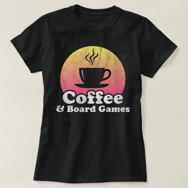 Damen-Kaffee- und Brettspiele V-Neck T-Shirt (Design vorne)