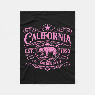 Damen Kalifornien 1850 Bear Vintage Socal Norcal Fleecedecke