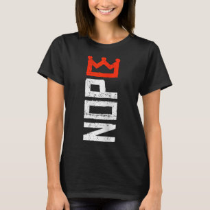 Damen Keine Könige Protest Schild Vertikal Nope V- T-Shirt