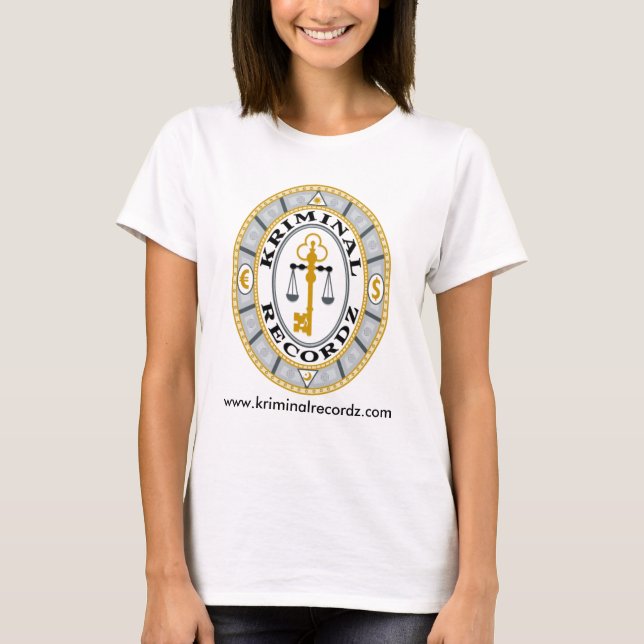 Damen Kriminal recordz T-Shirt (Vorderseite)
