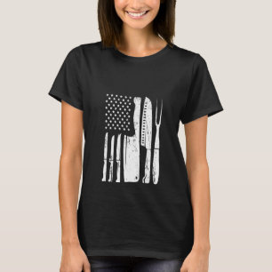 Damen-Küchenmesser-Flagge für Oberköchin USA patri T-Shirt
