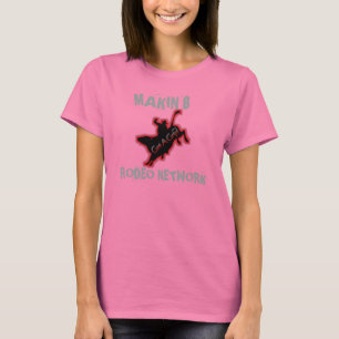 Damen-kurzes Hülsen-Rodeo-Netz T-Shirt