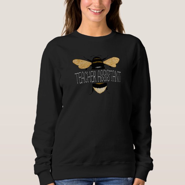 Damen Lehrer-Assistentin Biene Lehrer Biene Schule Sweatshirt (Vorderseite)