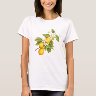 Damen-Limonenstrauß-Blumengrafik-T-Shirt T-Shirt