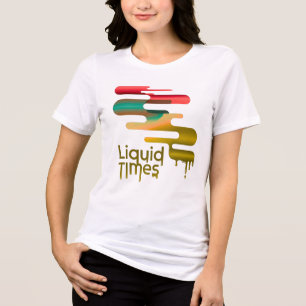 Damen "Liquid Times" Abstracte Schmelz-Grafik Te Tri-Blend Shirt