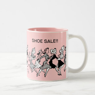 Damen-lustige Schuh-Einkaufskaffee-Tassen Zweifarbige Tasse