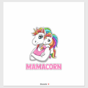 Damen Mamacorn - Mutter Tochter Einhörner Tanktop Aufkleber