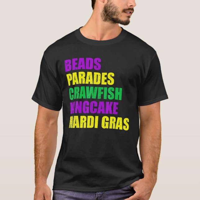 Damen Mardi Gras Mardi Gras Bekleidung für Männer T-Shirt (Vorderseite)