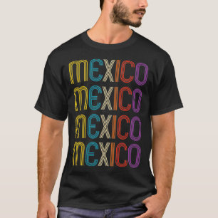 Damen Meico Meican Retro Vintage Stil VNeck T-Shirt