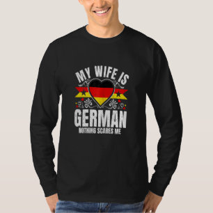Damen Meine Frau Ist Deutsche Stolzflagge Herkunft T-Shirt