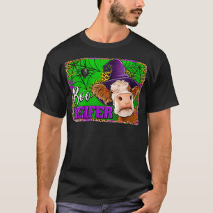 Damen Milchkuh Boo Färse Lustiges Halloween Bauer T-Shirt