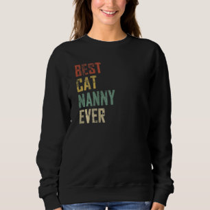 Damen Muttertag Vintage Beste Katzen-Nanny Aller Z Sweatshirt