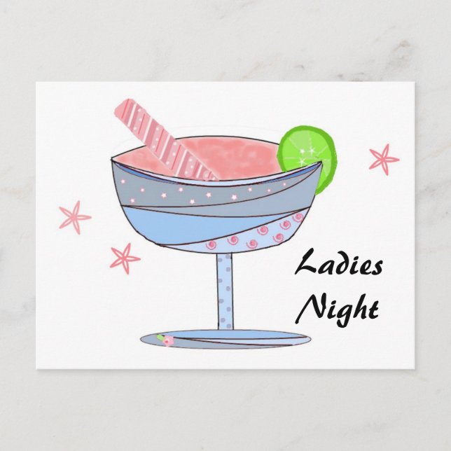 Damen Nacht Postkarte (Vorderseite)