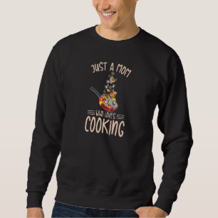 Damen Nur eine Mama, die gerne für einen Chefkoch Sweatshirt