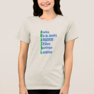 Damen-Oat T-Shirt TOURISMUS BRASILIEN Tri-Blend Shirt