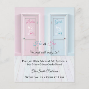 Damen oder Herren Toilette Rosa blaues Geschlecht