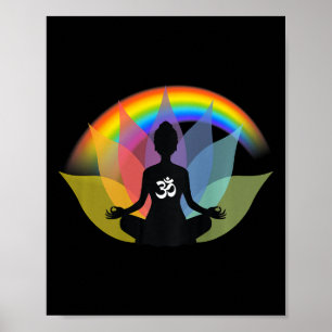 Damen Om Meditation Yoga Ckprint Poster