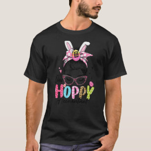 Damen One Hoppy Buchhalter Messy Bun Hair Bunny E T-Shirt