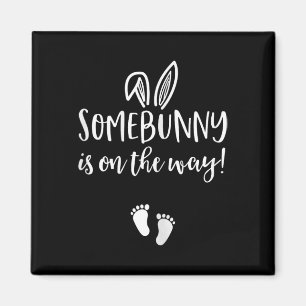 Damen Ostern Schwangerschaft Bekanntgabe Shirt Som Magnet