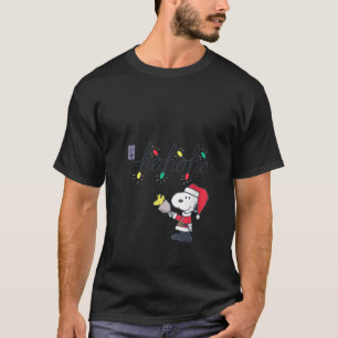 Damen Peanuts Weihnachten Santa Snoopy Ho Ho Ho V T-Shirt