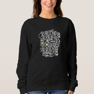Damen Pepsi Glitch Muster Sweatshirt