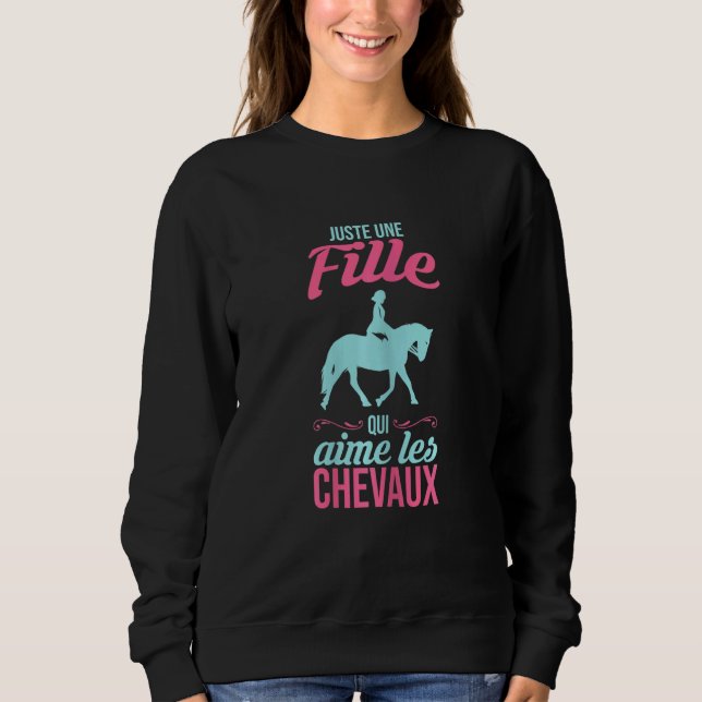 Damen - Pferdereiten 1 Sweatshirt (Vorderseite)