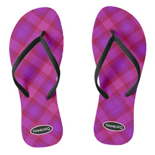 Damen-Plaid-Flip-Flops HAMbWG Kinderschlappen Flip Flops