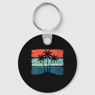Damen Playa del Carmen Mexico Strand Palm Vintage Schlüsselanhänger