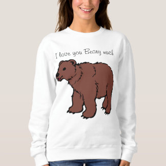 Damen Pullover - Ich Liebe, Sie Beary viel