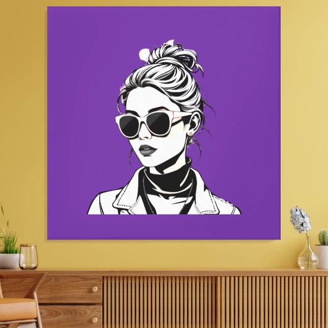 Damen Raiders - Running the world, Girls Style ! Leinwanddruck (Insitu (Wohnzimmer))