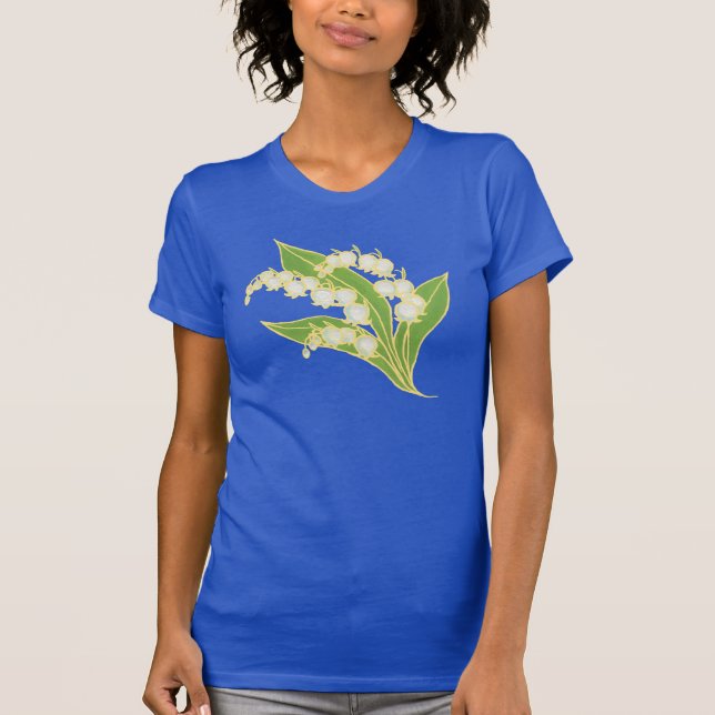 Damen Rennläufer-zurück T - Shirt: Maiglöckchen T-Shirt (Vorderseite)