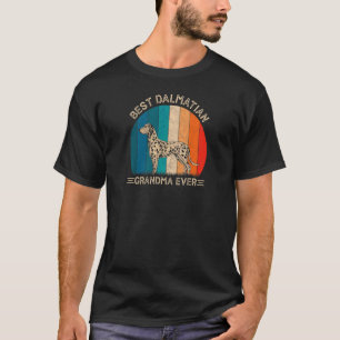 Damen Retro Dalmatiner Hundedesign für Oma Mot T-Shirt