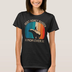 Damen Retro Honey Badger Grafik für Mama am beste T-Shirt